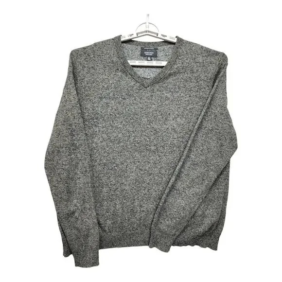 Nordstrom Cashmere Blend Sweater Men’s XL Black V Neck Lightweight Pullover Dad - Picture 6 of 11